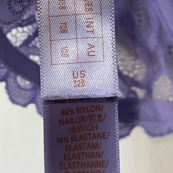Savage x Fenty Savage Not Sorry Unlined Lace Balconette Bra in Lavender 32B - Picture 11 of 11